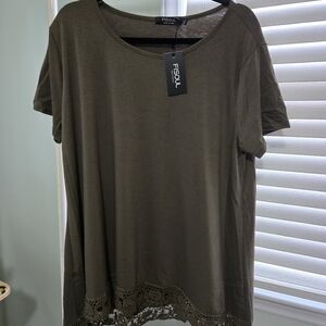 Army green blouse by Fisoul